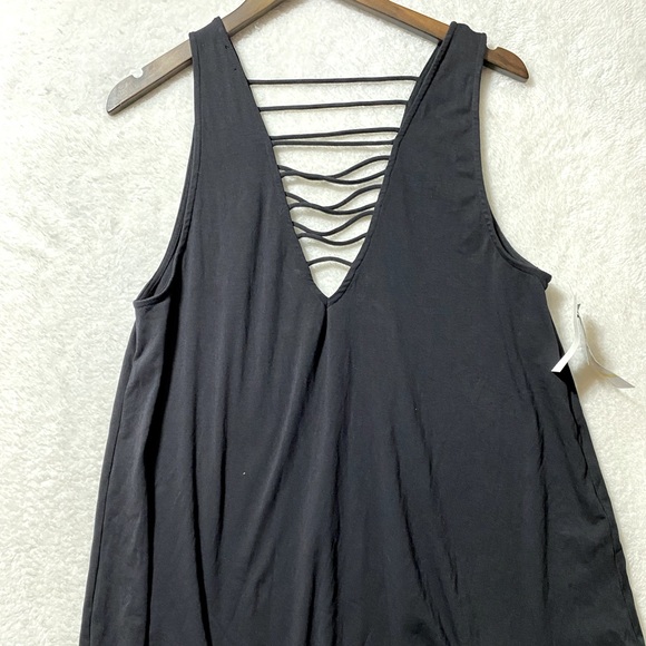 California women’s size medium black coverup dress - Picture 2 of 5